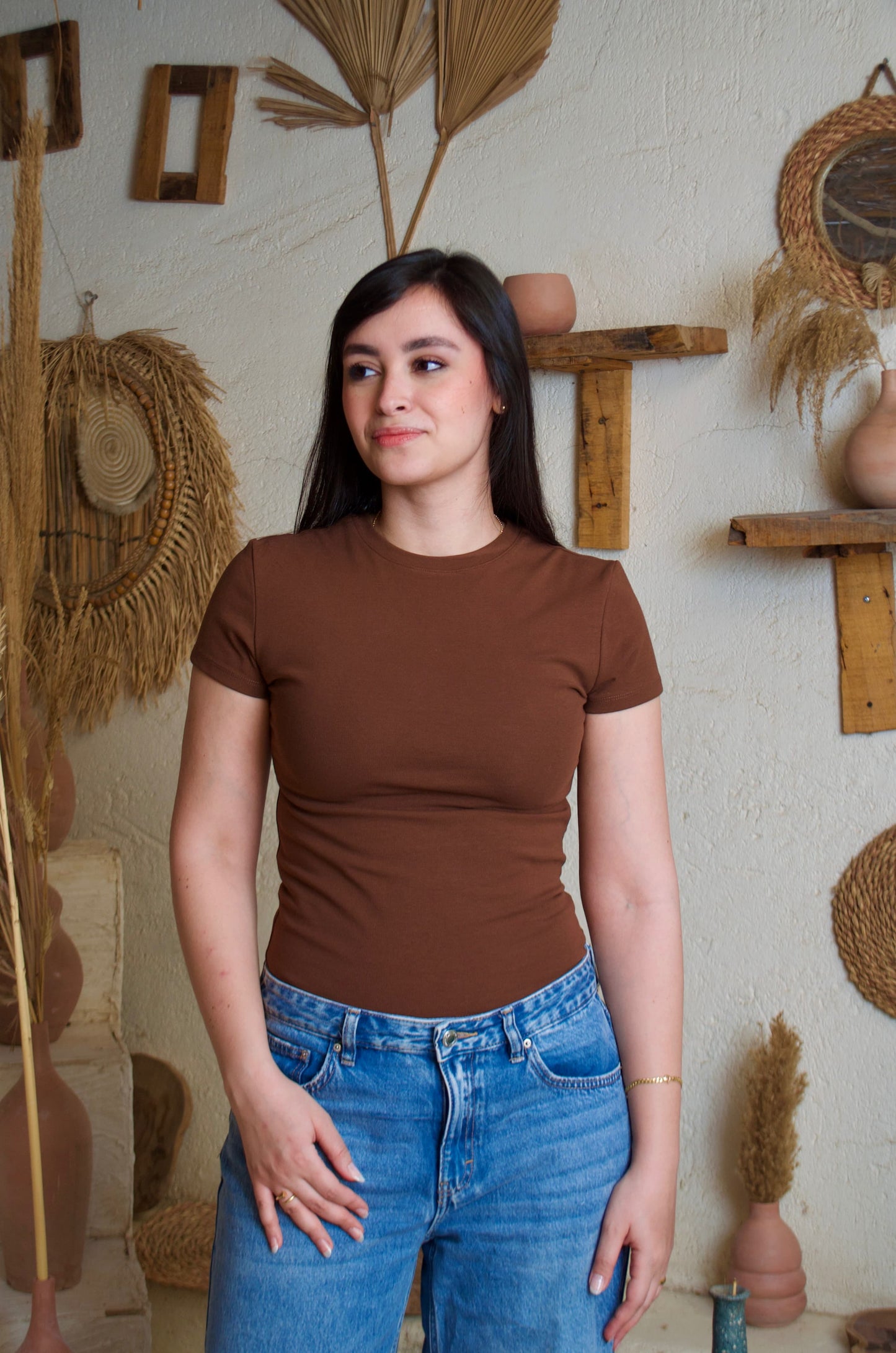Brown short sleeve